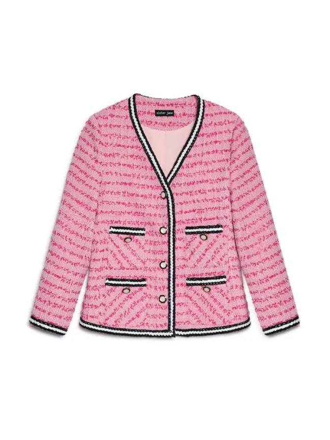 Womenswear Dutch Tweed Jacket Flamingo Pink Sister Jane