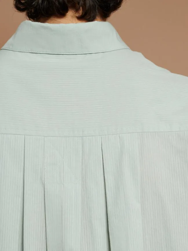 Womenswear Ernest Pleat Shirt Sage Green Sister Jane Womenswear Ernest Pleat Shirt Sage Green Sister Jane