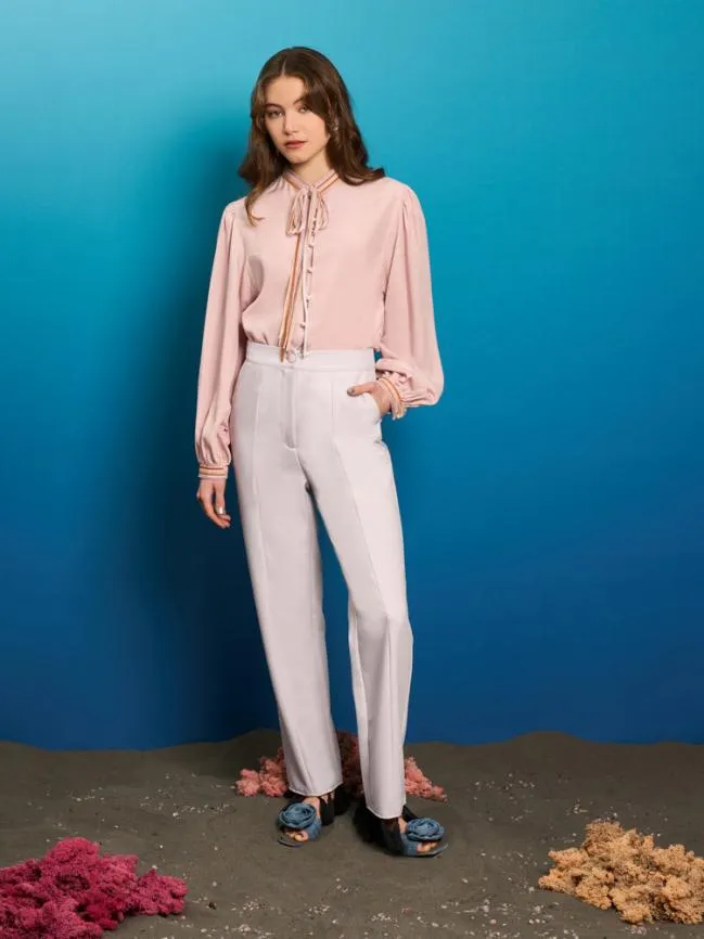 Womenswear Fisher Ribbon Blouse Baby Pink Sister Jane Womenswear Fisher Ribbon Blouse Baby Pink Sister Jane