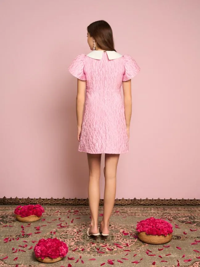 Womenswear Pink Terracotta Jacquard Dress Cherry Blossom Pink Sister Jane Womenswear Pink Terracotta Jacquard Dress Cherry Blossom Pink Sister Jane