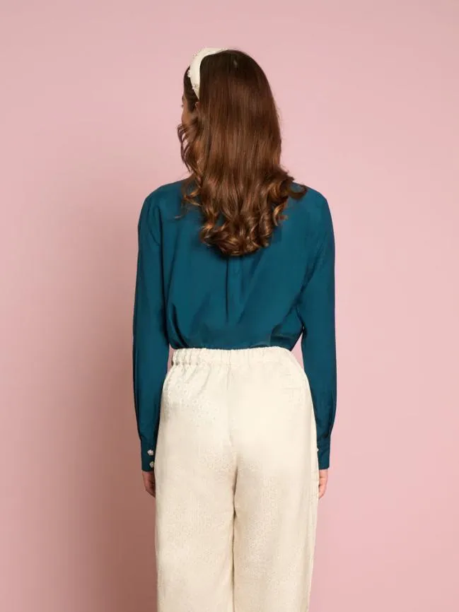 Womenswear Surya Embellished Blouse Peacock Blue Sister Jane Womenswear Surya Embellished Blouse Peacock Blue Sister Jane
