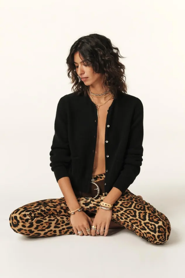 Wool And Cashmere Cardigan Pharell Black Women Baandsh Sweaters and Cardigans Wool And Cashmere Cardigan Pharell Black Women Baandsh Sweaters and Cardigans