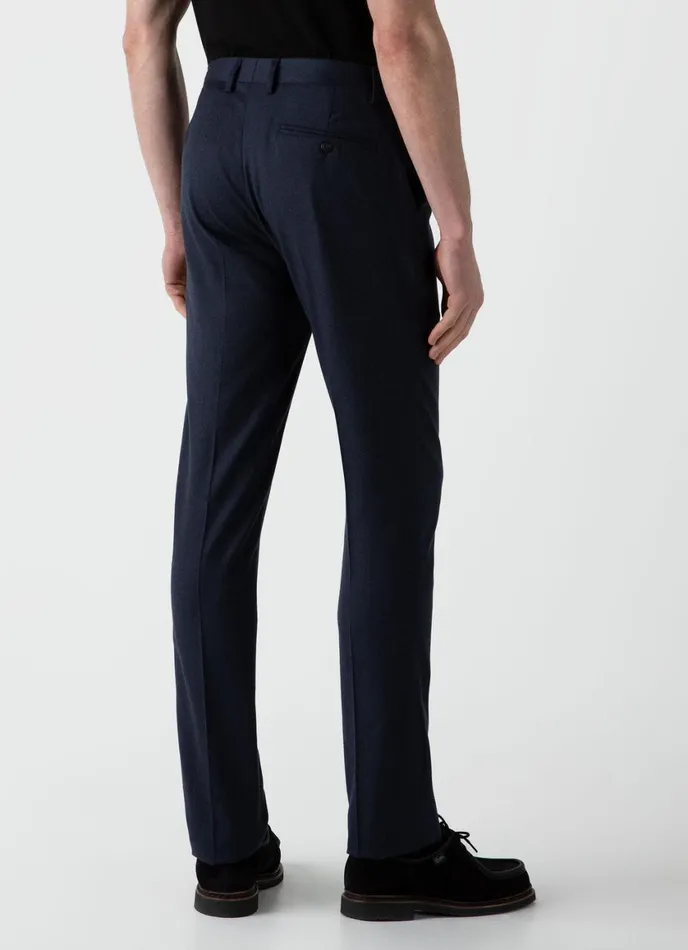 Wool Trouser Navy Melange Men SUNSPEL Pants
