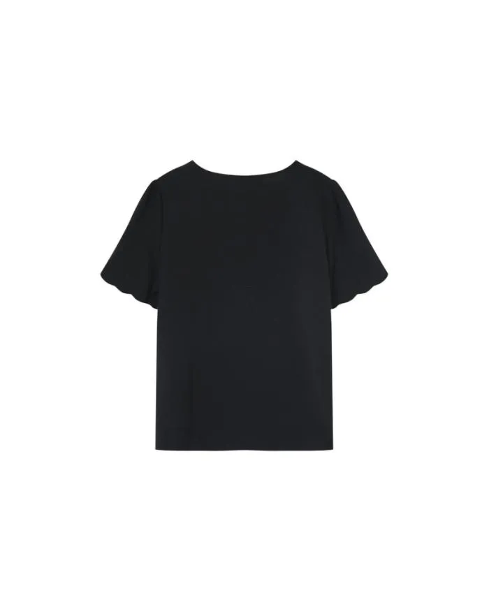 WOVEN TOP NOIR MAGIQUE Shop Grace and Mila ShortSleeves Tshirts