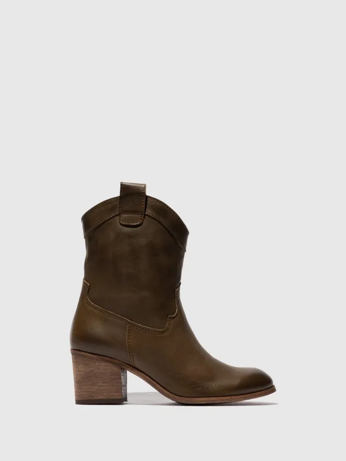 Zip Up Ankle Boots DAXI166FLY MILITARY Women Fly London Ankle Boots