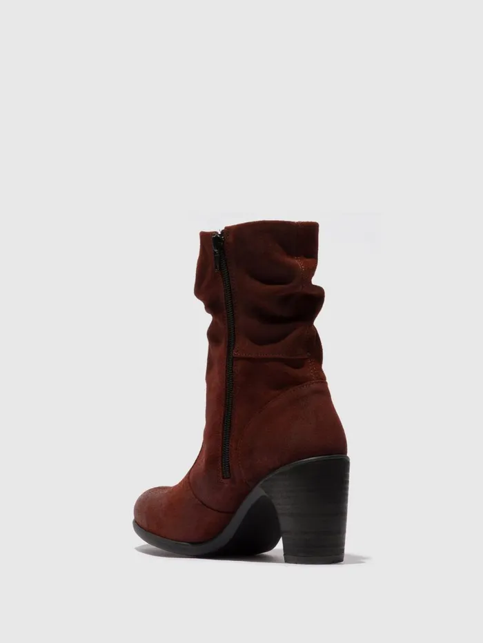 Zip Up Ankle Boots KLEI152FLY OXBLOOD Women Fly London Ankle Boots