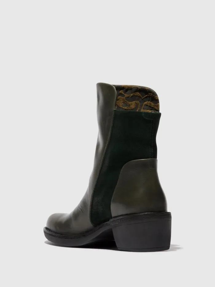 Zip Up Ankle Boots MELY074FLY DIESELGREEN FOREST Women Fly London Ankle Boots