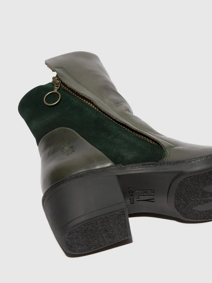 Zip Up Ankle Boots MELY074FLY DIESELGREEN FOREST Women Fly London Ankle Boots