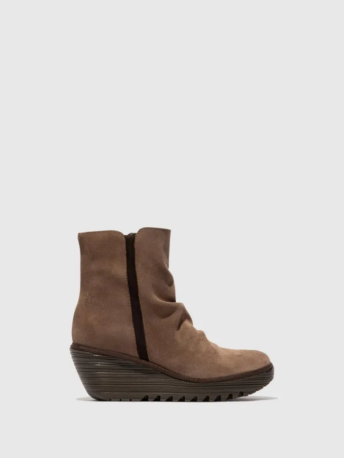 Zip Up Ankle Boots YOPA461FLY TAUPEEXPRESSO Women Fly London Ankle Boots