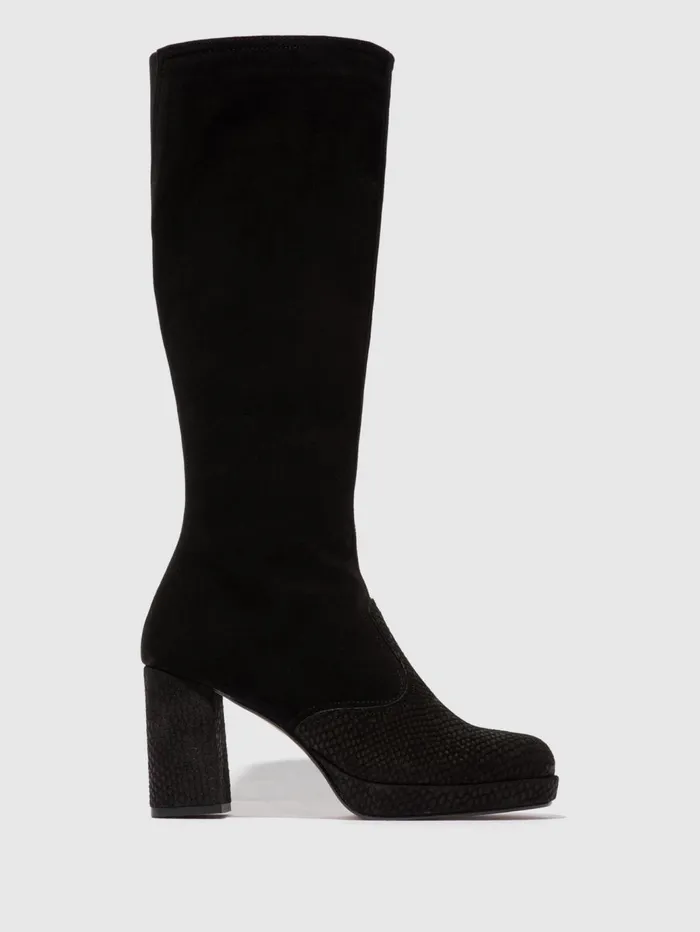 Zip Up Boots EIPE183FLY BLACK Women Fly London Boots