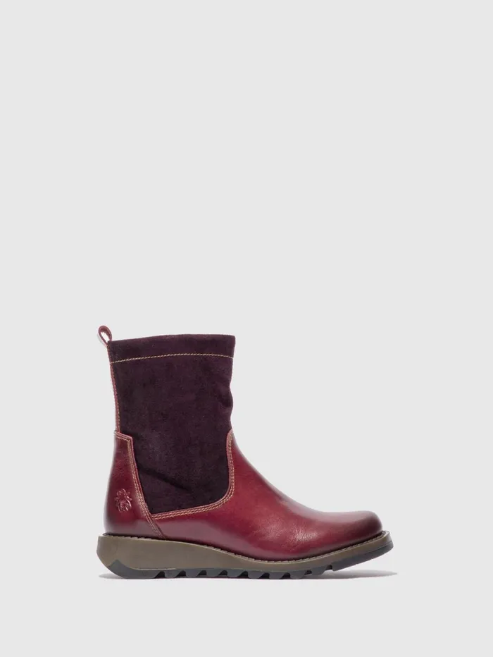 Zip Up Boots SAUK794FLY RUGOILSUEDE PURPLE Women Fly London Boots