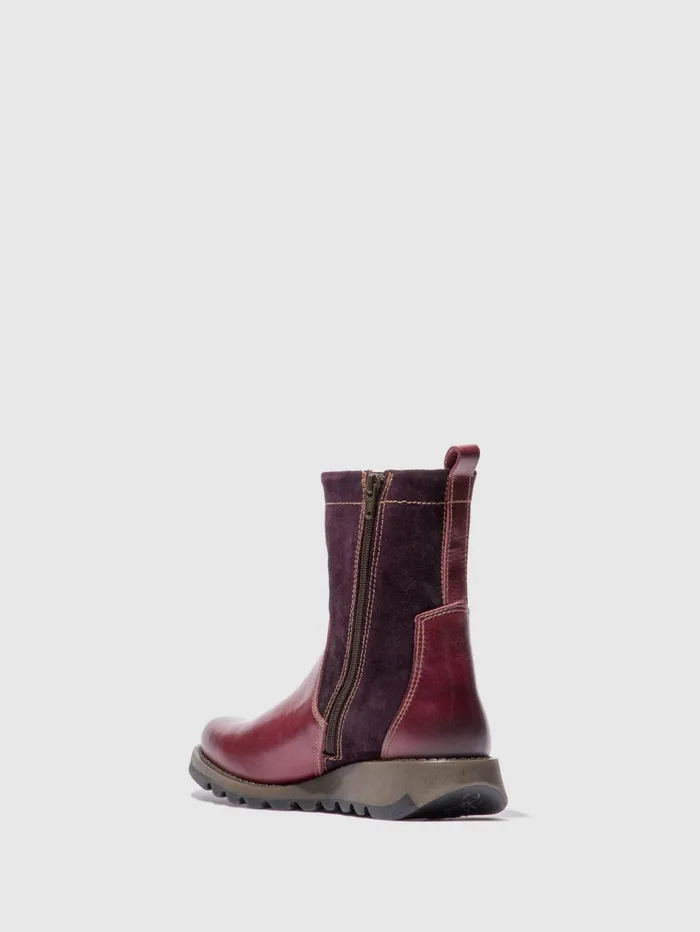 Zip Up Boots SAUK794FLY RUGOILSUEDE PURPLE Women Fly London Boots