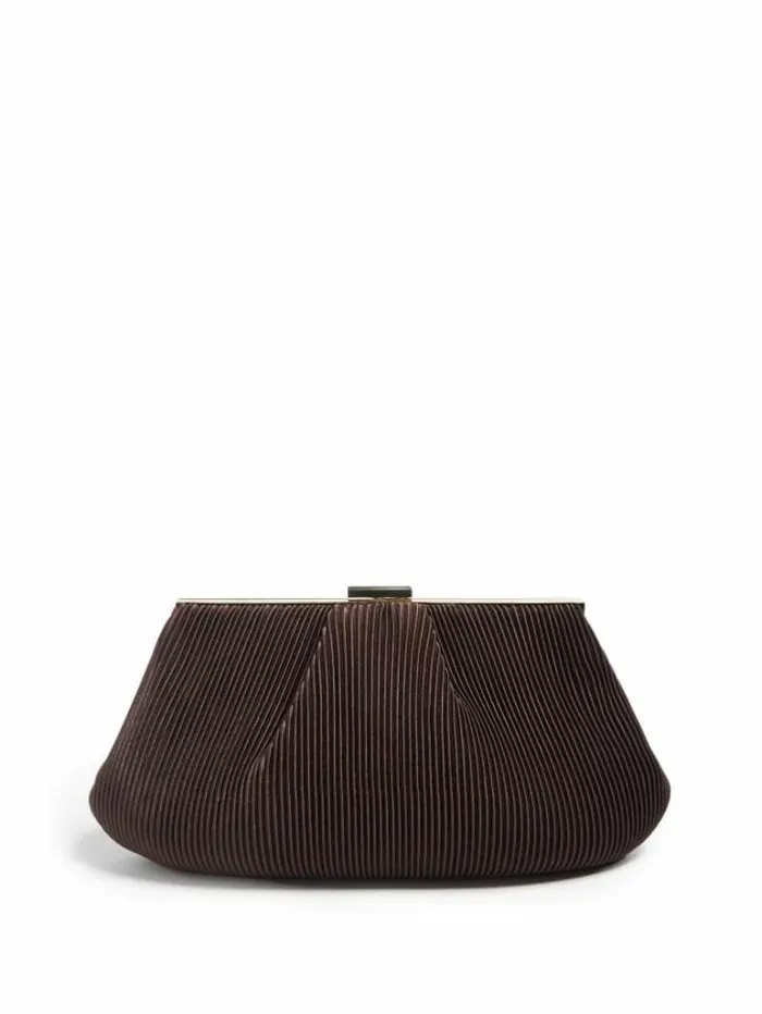 Accessories Women Marciano Brielle Satin Clutch Brown Leather Accessories Women Marciano Brielle Satin Clutch Brown Leather