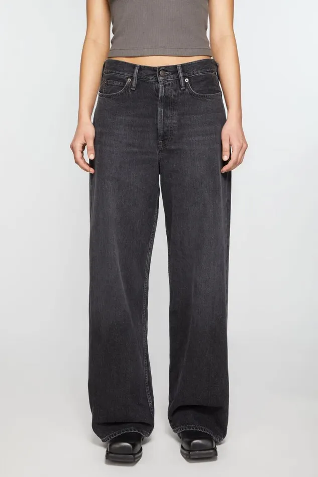 Acne Studios Baggy Fit Jeans 8211 1981F Black Woman Jeans