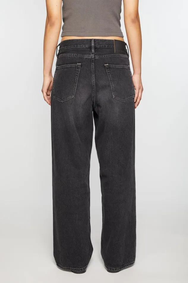 Acne Studios Baggy Fit Jeans 8211 1981F Black Woman Jeans