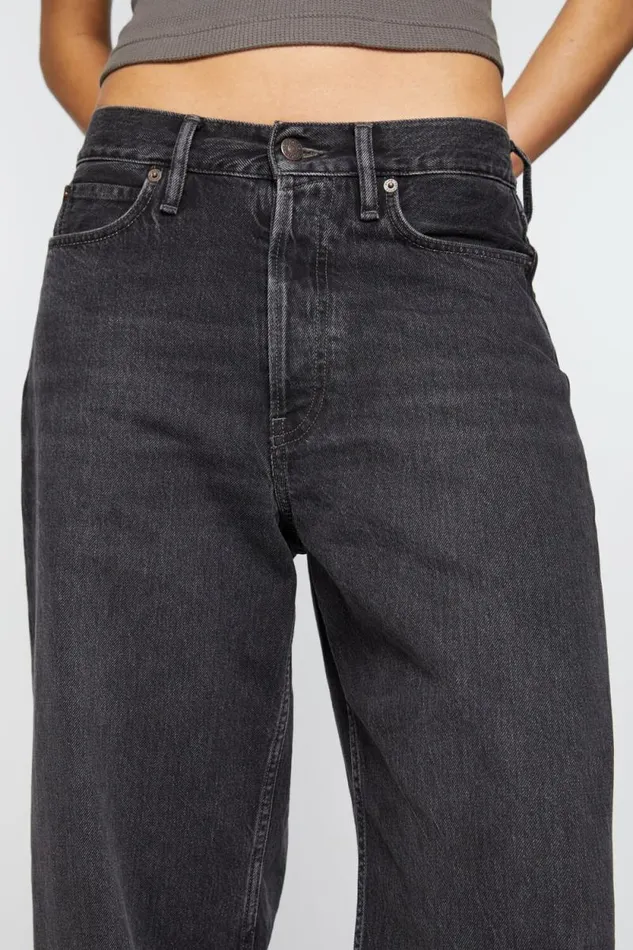 Acne Studios Baggy Fit Jeans 8211 1981F Black Woman Jeans