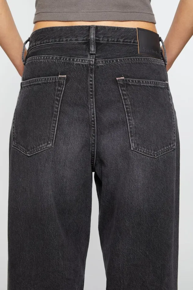 Acne Studios Baggy Fit Jeans 8211 1981F Black Woman Jeans