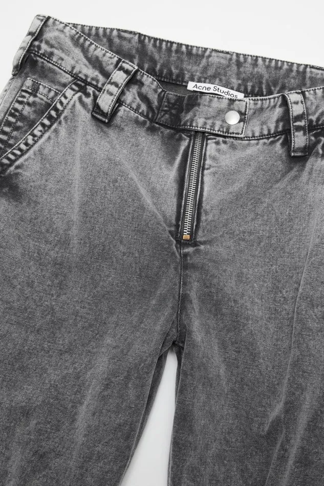 Acne Studios Cargo Trousers Washed Anthracite Woman Trousers