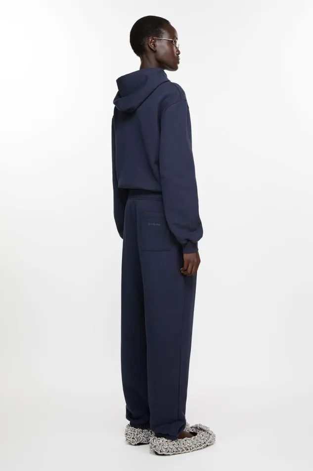 Acne Studios Cotton Sweatpants Navy Blue Woman Trousers