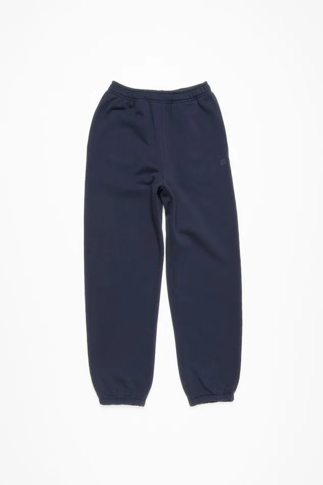 Acne Studios Cotton Sweatpants Navy Blue Woman Trousers