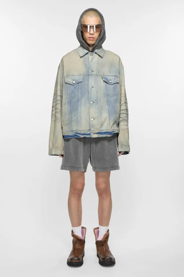 Acne Studios Denim Jacket 8211 Oversized Fit Light Blue Man Outerwear
