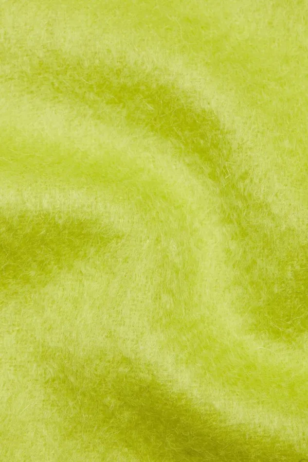 Acne Studios Fringe Alpaca Scarf Neon Green Man Scarves