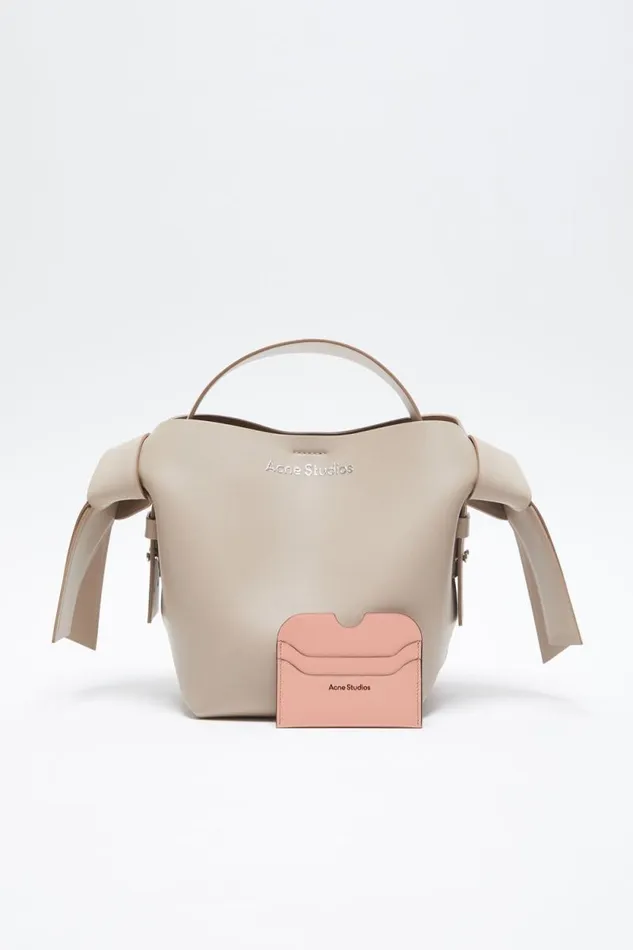 Acne Studios Leather Card Holder Salmon Pink Woman Small Leather Goods