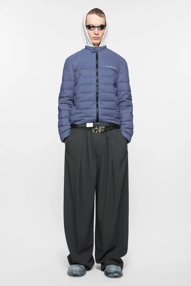 Acne Studios Light Down Jacket Blue Man Outerwear