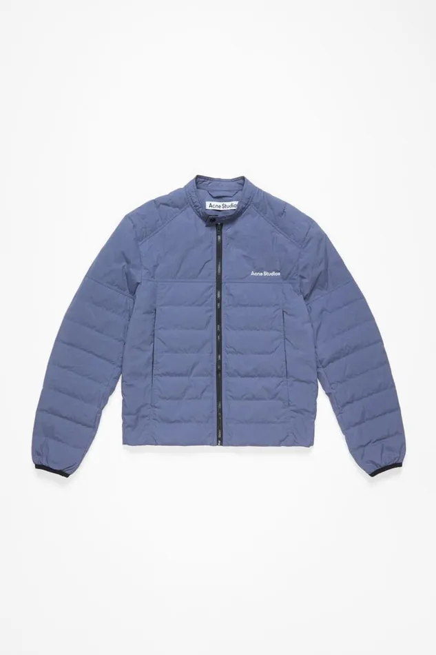 Acne Studios Light Down Jacket Blue Man Outerwear