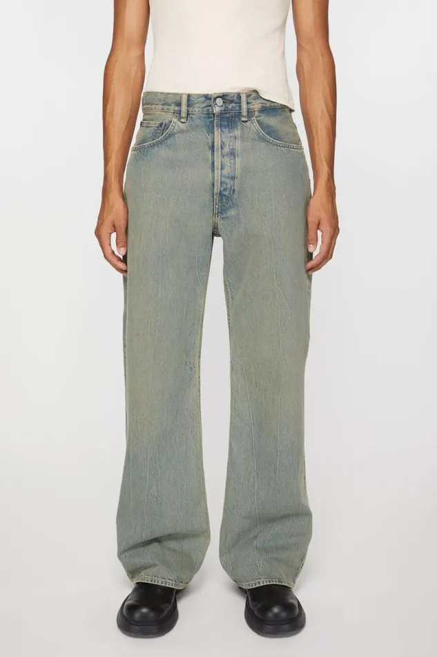 Acne Studios Loose Fit Jeans 8211 2021M Bluebeige Man Jeans