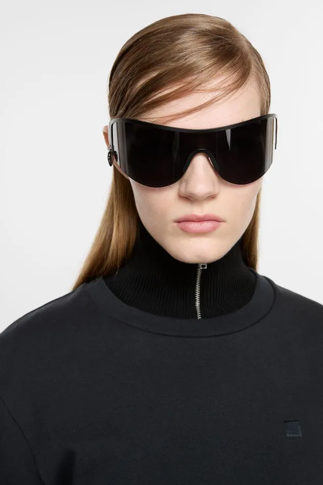 Acne Studios Metal Frame Sunglasses Blackblack Woman Eyewear