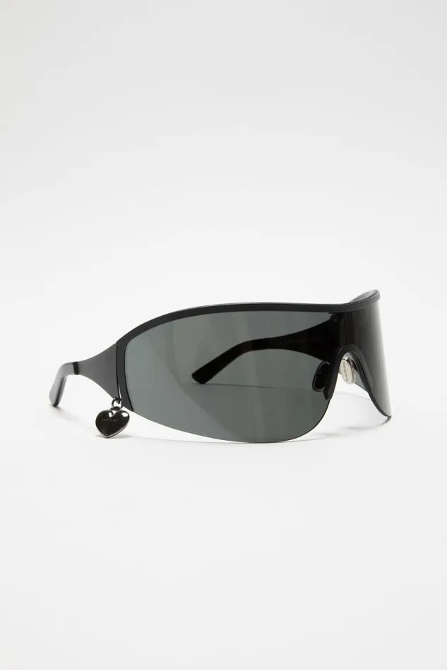 Acne Studios Metal Frame Sunglasses Blackblack Woman Eyewear
