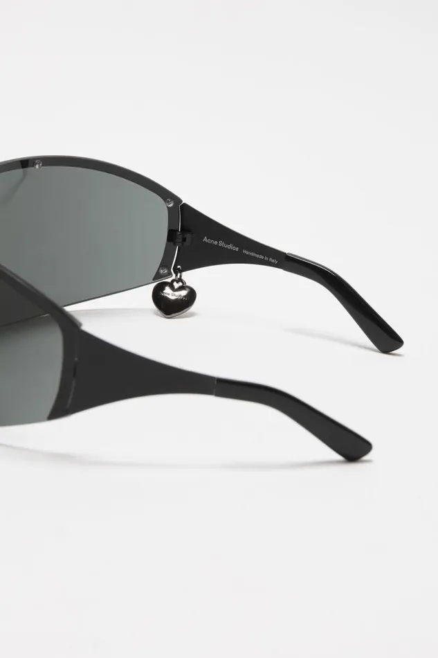 Acne Studios Metal Frame Sunglasses Blackblack Woman Eyewear
