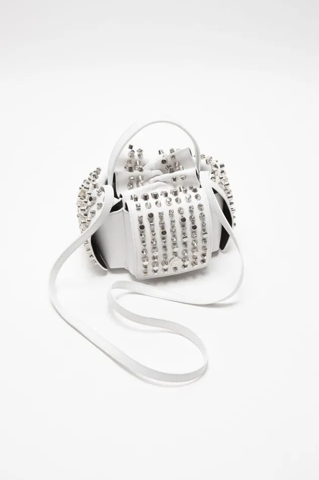 Acne Studios Multipocket Mini Studs Bag White Woman Bags