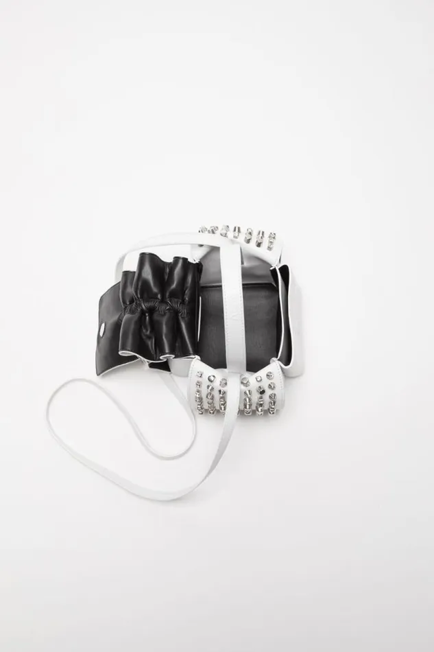 Acne Studios Multipocket Mini Studs Bag White Woman Bags