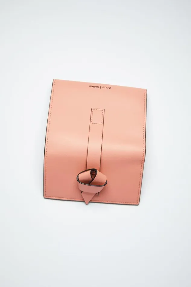 Acne Studios Musubi Folded Wallet Salmon Pink Woman Small Leather Goods