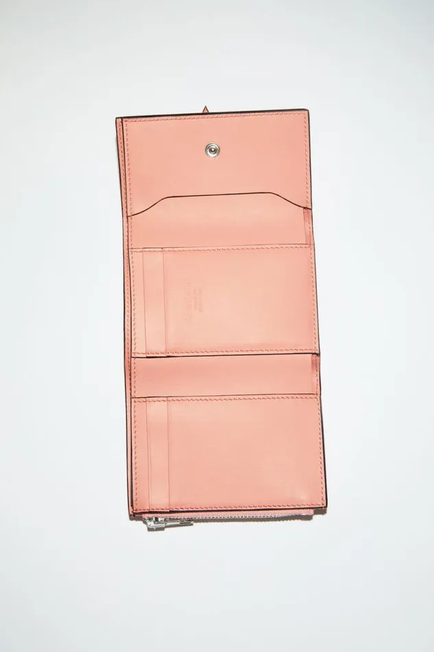 Acne Studios Musubi Folded Wallet Salmon Pink Woman Small Leather Goods
