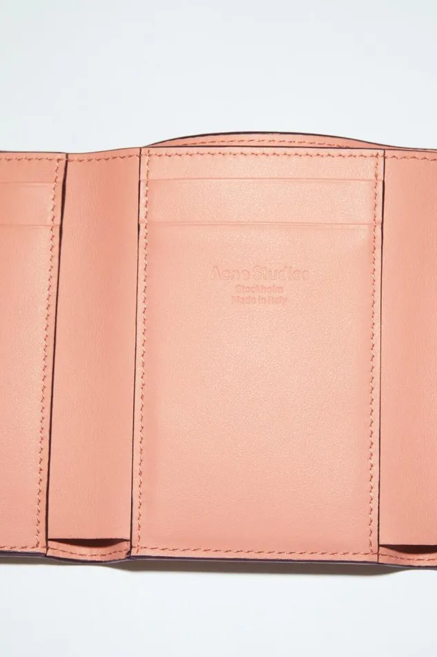 Acne Studios Musubi Folded Wallet Salmon Pink Woman Small Leather Goods