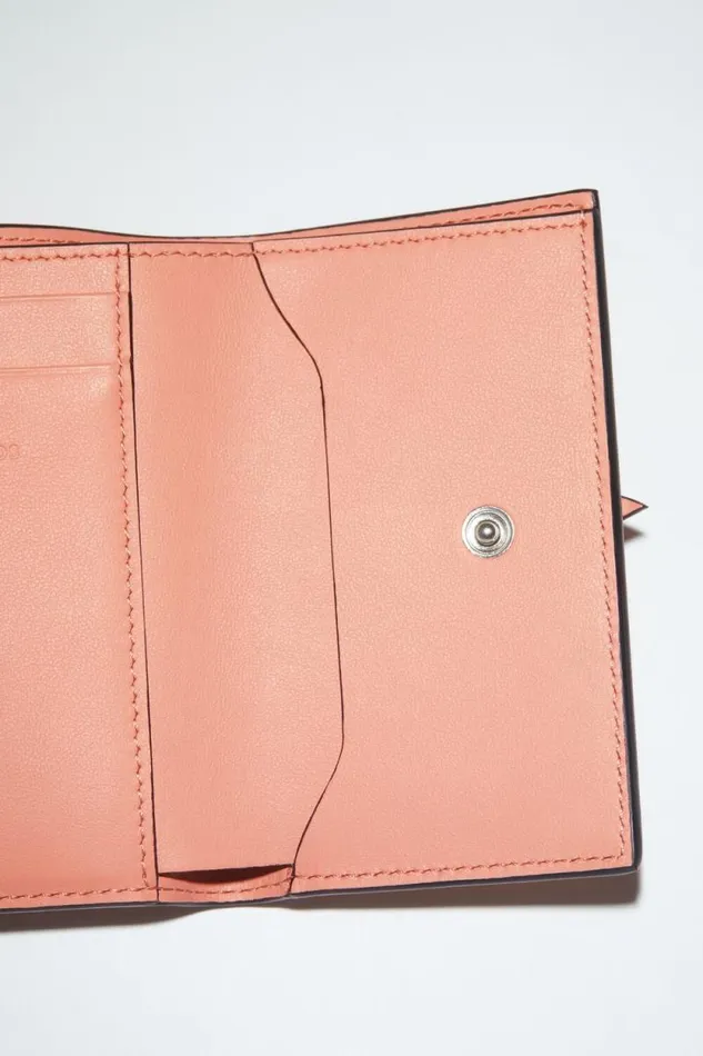 Acne Studios Musubi Folded Wallet Salmon Pink Woman Small Leather Goods