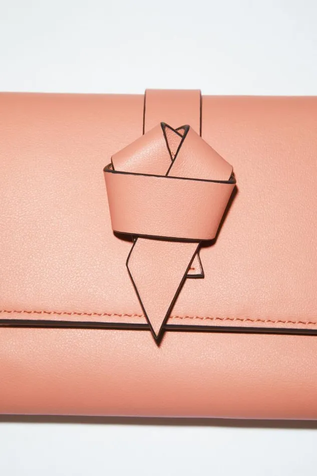 Acne Studios Musubi Folded Wallet Salmon Pink Woman Small Leather Goods
