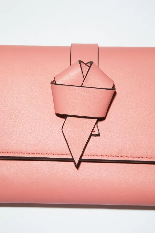 Acne Studios Musubi Folded Wallet Salmon Pink Woman Small Leather Goods
