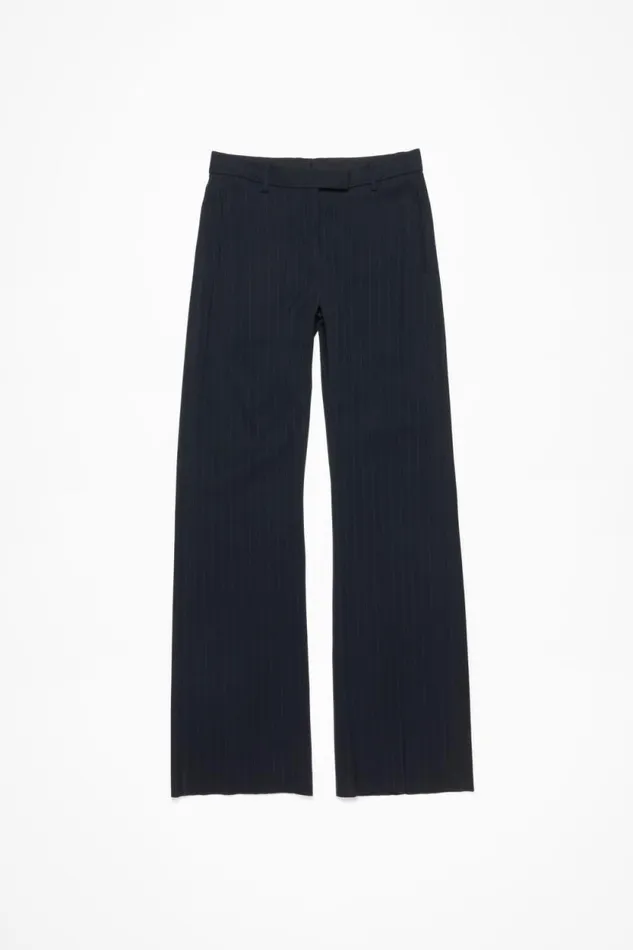 Acne Studios Pinstripe Trousers Navy Blue Woman Trousers