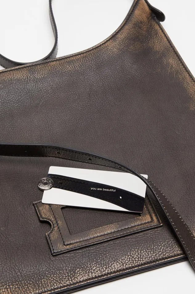 Acne Studios Platt Shoulder Bag Dark Brownbeige Man Bags