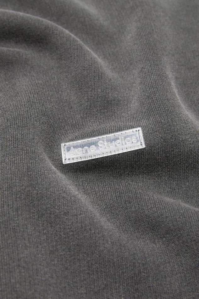 Acne Studios Sweater Logo Patch Faded Black Woman Sweatshirts