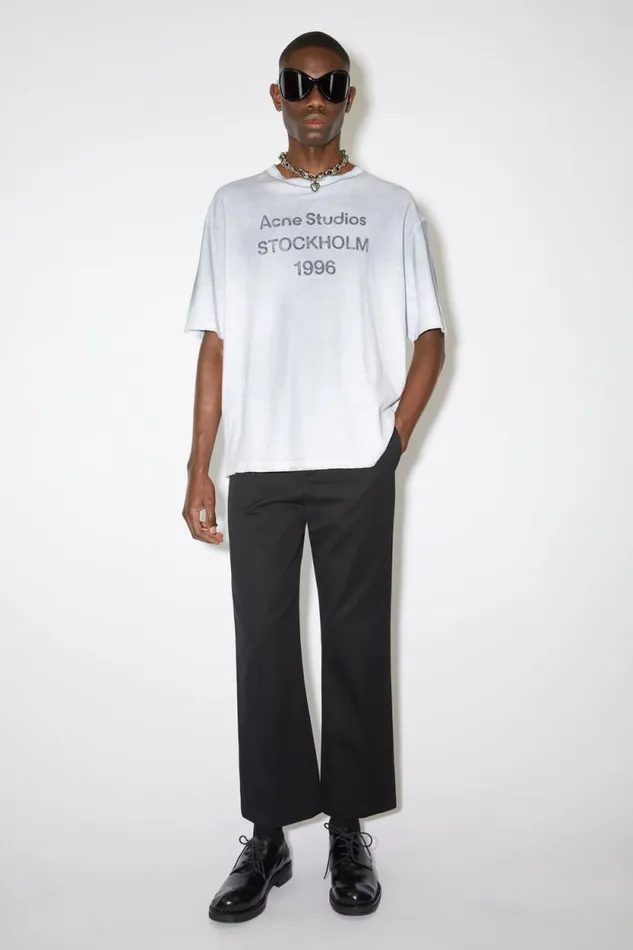 Acne Studios Twill Trousers Black Man Trousers