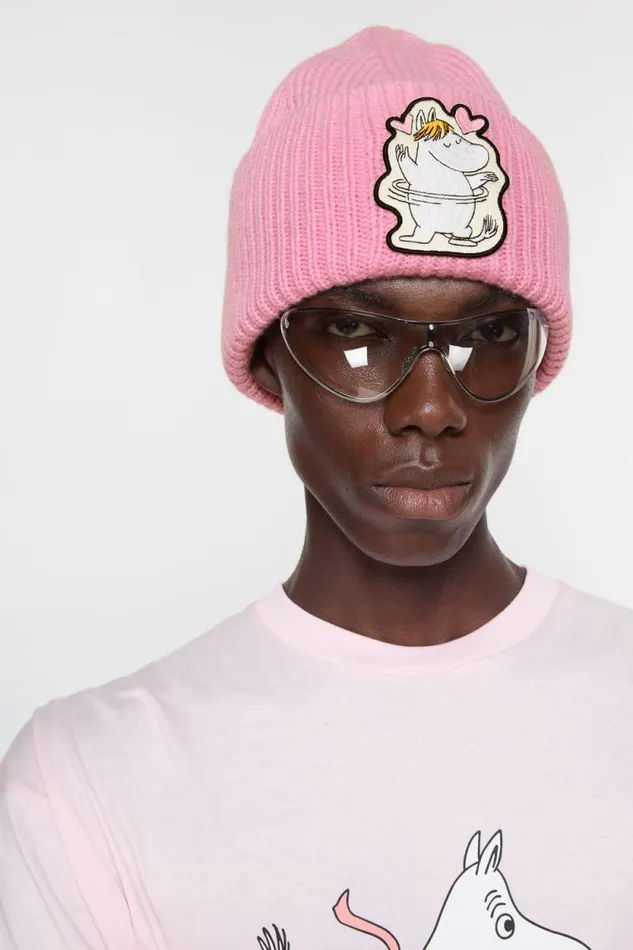 Acne Studios Wool Beanie Acne Studios X Moomin Bubble Pink Woman Hats
