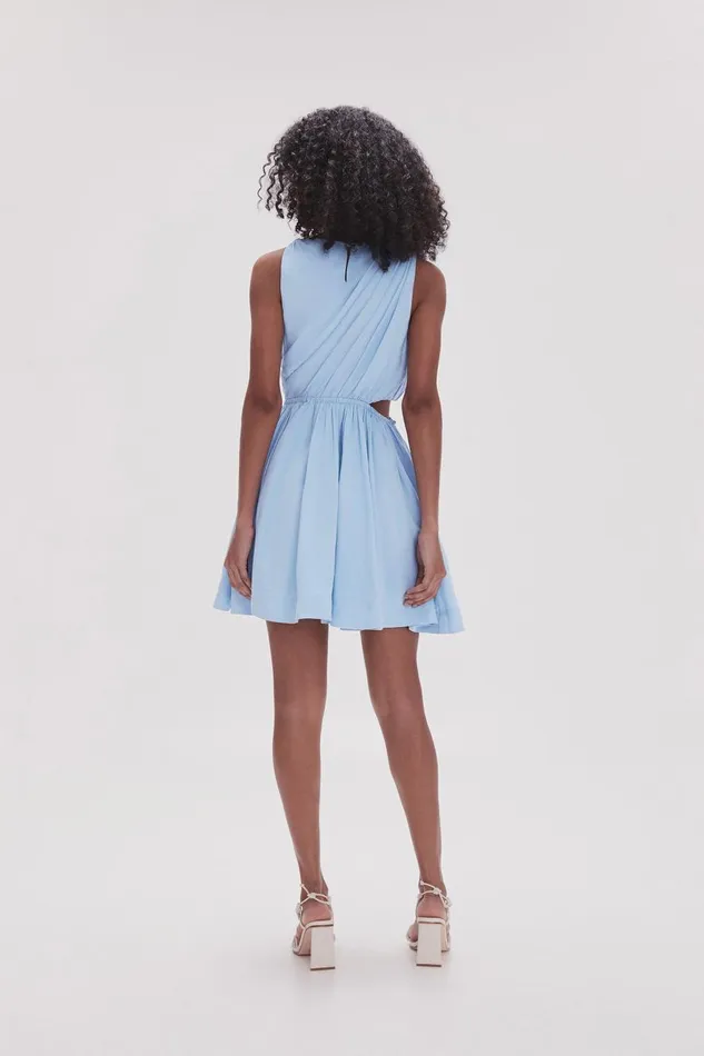 Aje Dresses Abbey Twisted Mini Dress Light Sky Blue 8211 Women Aje Dresses Abbey Twisted Mini Dress Light Sky Blue 8211 Women