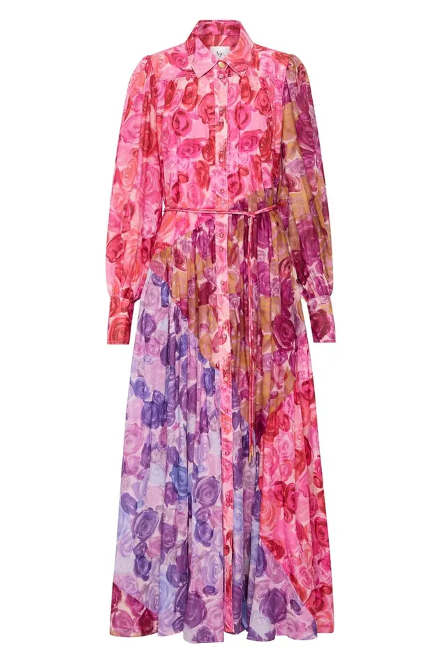 Aje Dresses Collisions Smock Maxi Dress Kaleidoscopic Rose 8211 Women Aje Dresses Collisions Smock Maxi Dress Kaleidoscopic Rose 8211 Women