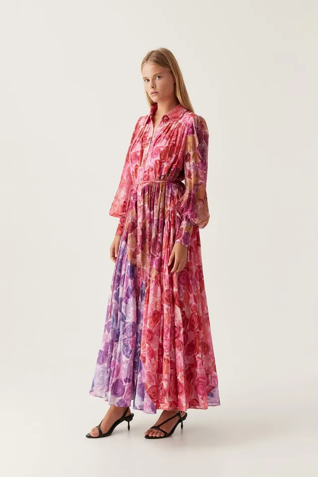Aje Dresses Collisions Smock Maxi Dress Kaleidoscopic Rose 8211 Women Aje Dresses Collisions Smock Maxi Dress Kaleidoscopic Rose 8211 Women
