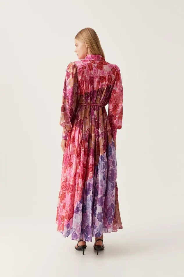 Aje Dresses Collisions Smock Maxi Dress Kaleidoscopic Rose 8211 Women Aje Dresses Collisions Smock Maxi Dress Kaleidoscopic Rose 8211 Women